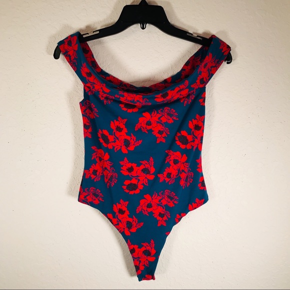 Free People NWT So Much off the shoulder body suit - Picture 6 of 8